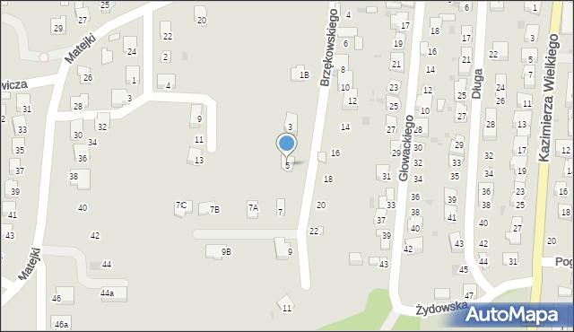 Nowy Wiśnicz, Brzękowskiego Jana, 5, mapa Nowy Wiśnicz