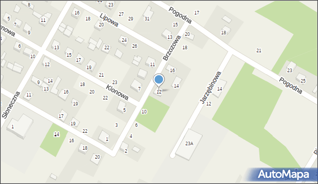 Nurzec-Stacja, Brzozowa, 12, mapa Nurzec-Stacja