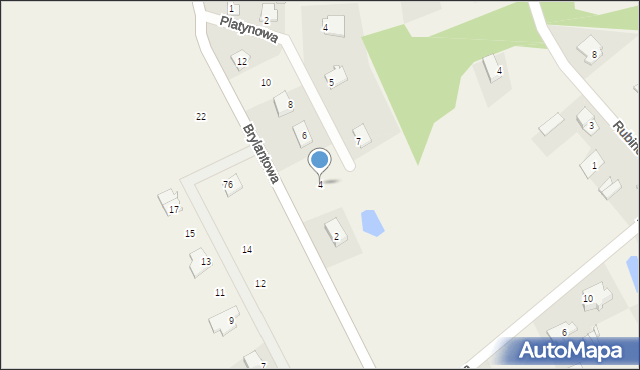 Nużewo, Brylantowa, 4, mapa Nużewo