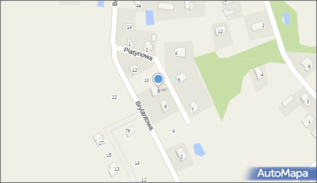 Nużewo, Brylantowa, 8, mapa Nużewo