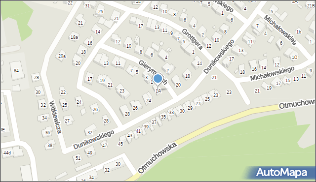 Nysa, Braci Gierymskich, 1A, mapa Nysy