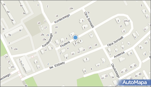 Nysa, Brata Fludera Ferdynanda, 6, mapa Nysy