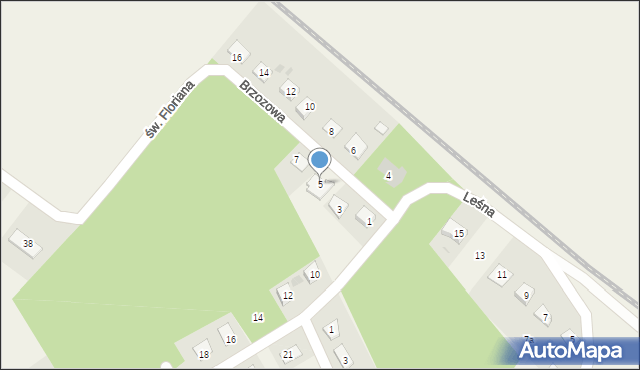 Obrowo, Brzozowa, 5, mapa Obrowo