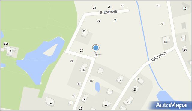 Okole, Brzozowa, 18, mapa Okole