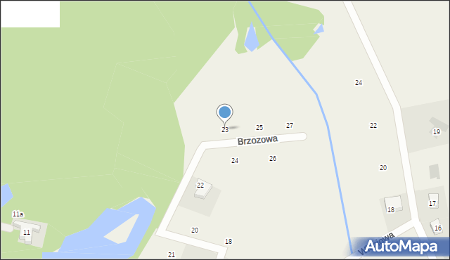 Okole, Brzozowa, 23, mapa Okole