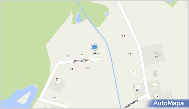 Okole, Brzozowa, 27, mapa Okole