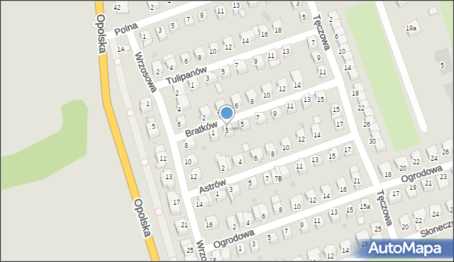 Oława, Bratków, 3, mapa Oława