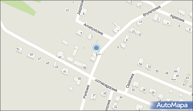 Oława, Brylantowa, 3, mapa Oława