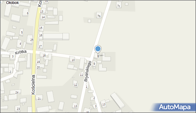 Ołobok, Brylińskiego Wojciecha, 8, mapa Ołobok