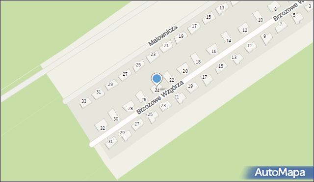 Olszewnica Stara, Brzozowe Wzgórza, 24, mapa Olszewnica Stara