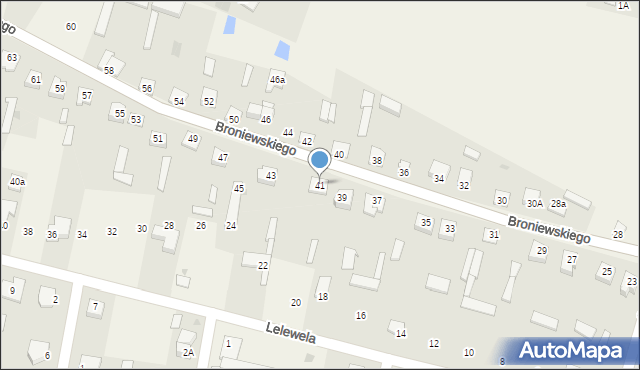 Olszewo-Borki, Broniewskiego Władysława, 41, mapa Olszewo-Borki