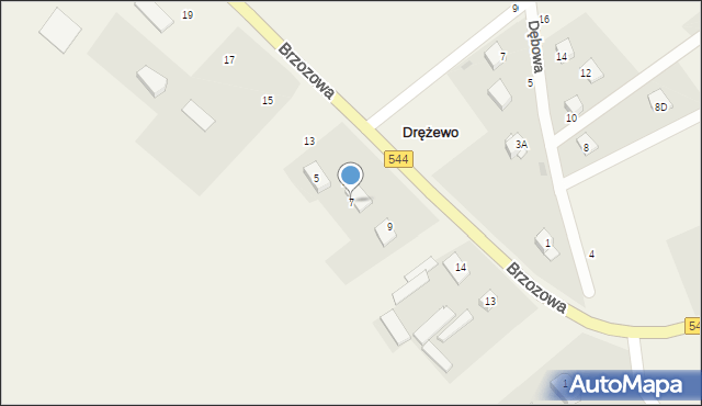 Olszewo-Borki, Brzozowa, 7, mapa Olszewo-Borki