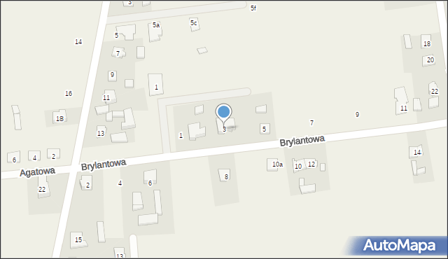 Olszowa, Brylantowa, 3, mapa Olszowa