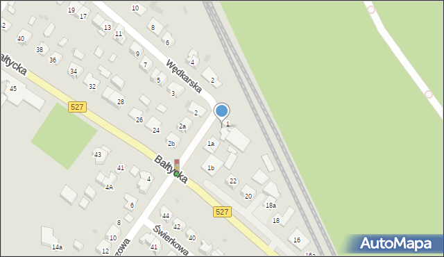 Olsztyn, Brzozowa, 1c, mapa Olsztyna