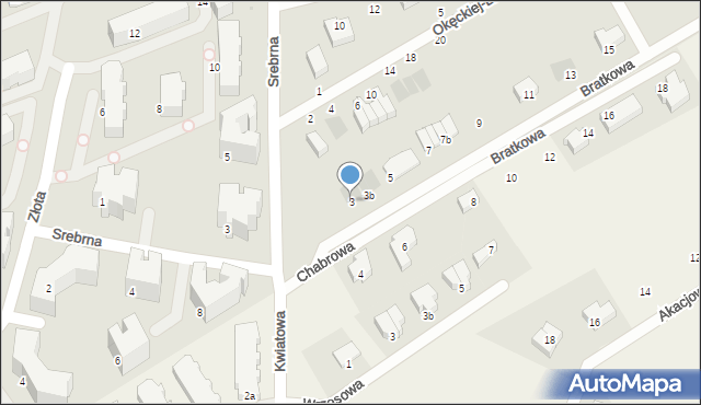 Olsztyn, Bratkowa, 3, mapa Olsztyna