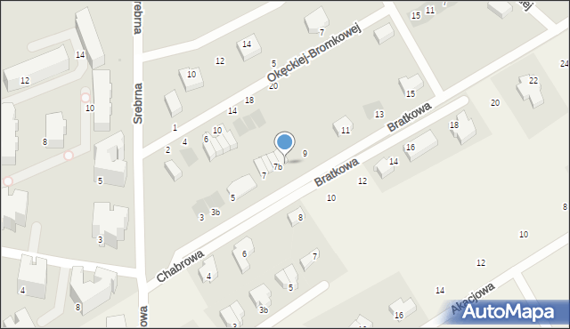 Olsztyn, Bratkowa, 7c, mapa Olsztyna