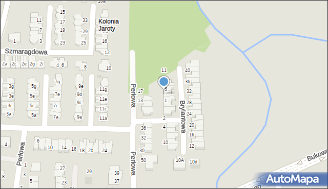 Olsztyn, Brylantowa, 3, mapa Olsztyna
