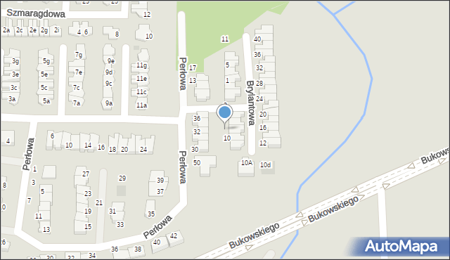 Olsztyn, Brylantowa, 8, mapa Olsztyna