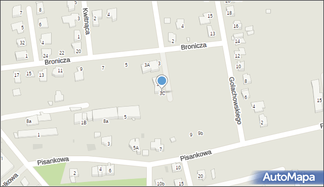 Opole, Bronicza Stanisława, 3C, mapa Opola