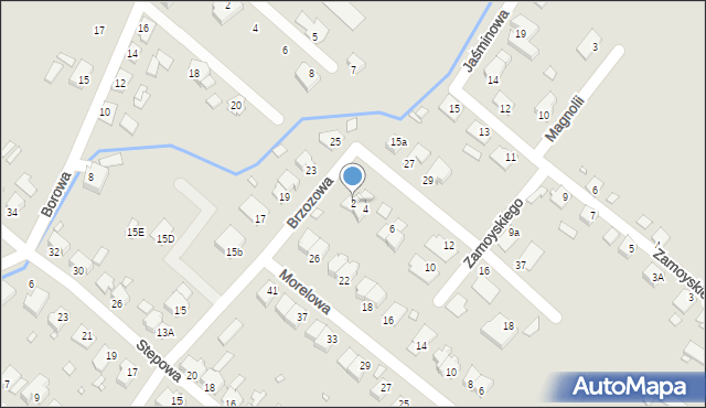 Opole, Brzozowa, 2, mapa Opola