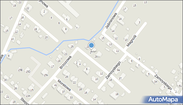 Opole, Brzozowa, 27, mapa Opola