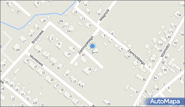 Opole, Brzozowa, 37, mapa Opola