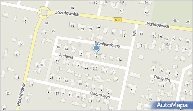 Opole Lubelskie, Broniewskiego Władysława, 5, mapa Opole Lubelskie