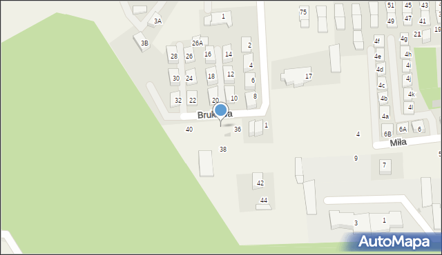 Orle, Brukowa, 40a, mapa Orle