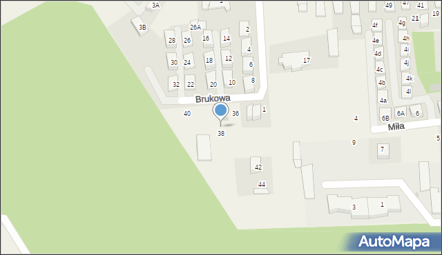 Orle, Brukowa, 40b, mapa Orle