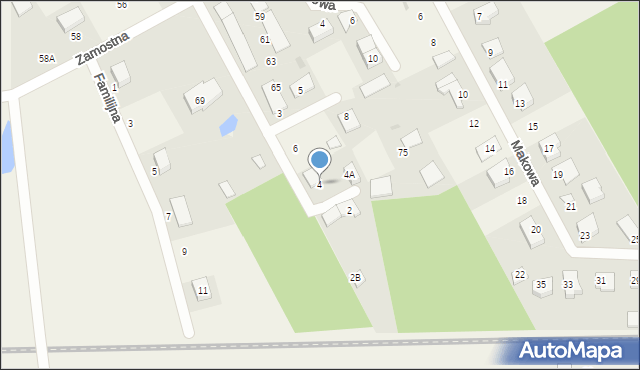 Orle, Brzozowa, 4, mapa Orle