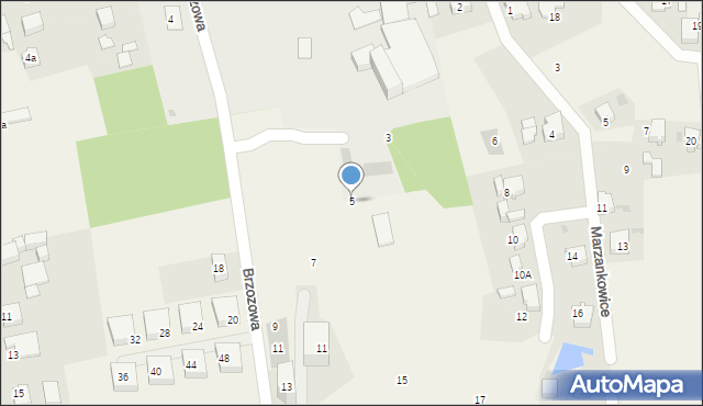 Ornontowice, Brzozowa, 5, mapa Ornontowice