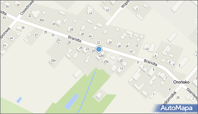 Orońsko, Brandta Józefa, 17a, mapa Orońsko