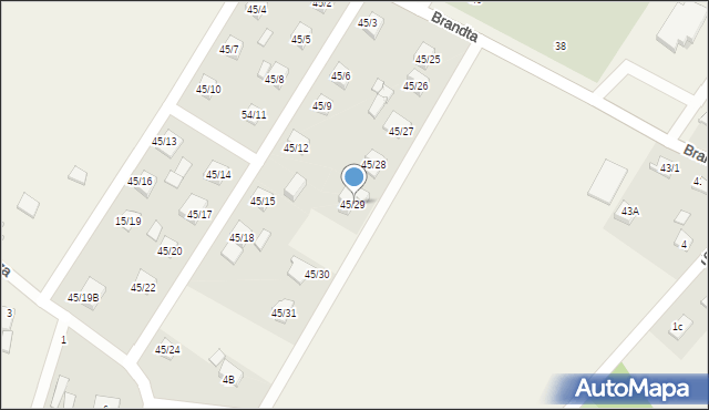 Orońsko, Brandta Józefa, 45/29, mapa Orońsko