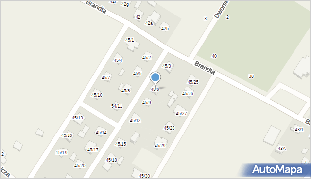 Orońsko, Brandta Józefa, 45/6, mapa Orońsko
