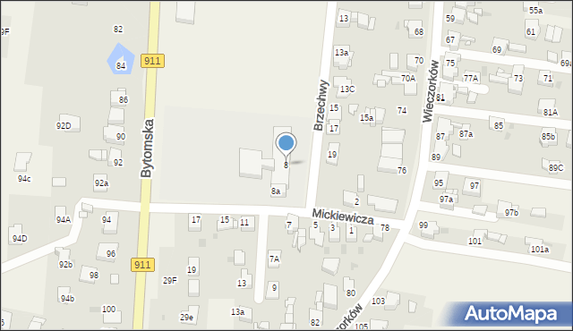 Orzech, Brzechwy Jana, 8, mapa Orzech