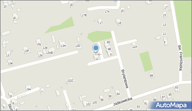 Orzesze, Brylantowa, 11a, mapa Orzesze