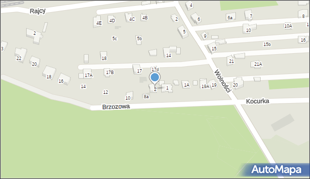 Orzesze, Brzozowa, 2, mapa Orzesze