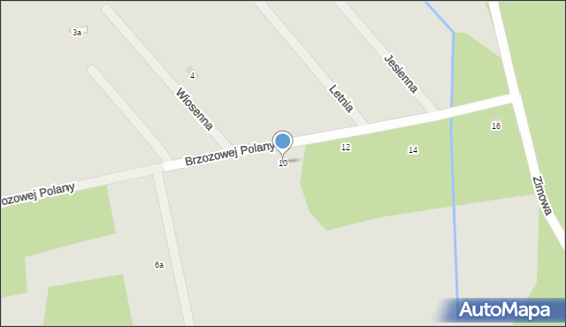 Osieck, Brzozowej Polany, 10, mapa Osieck