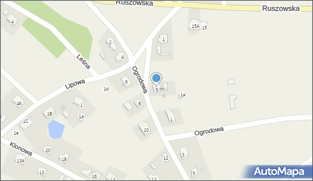 Osiecznica, Brzozowa, 3, mapa Osiecznica