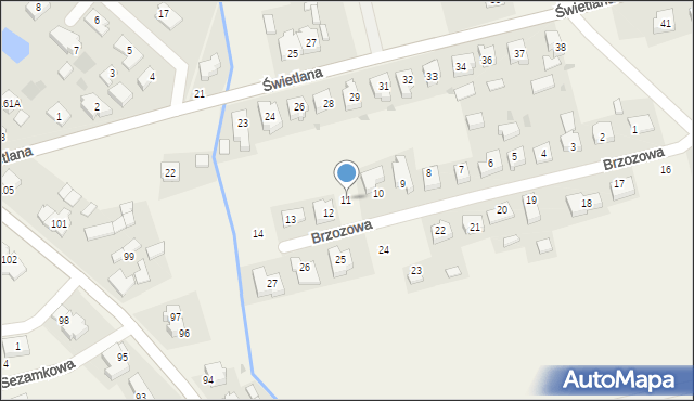 Osiedle Poznańskie, Brzozowa, 11, mapa Osiedle Poznańskie