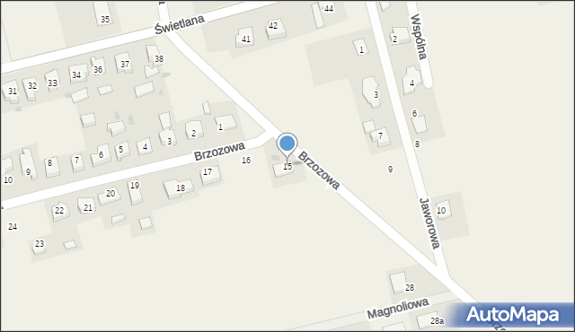 Osiedle Poznańskie, Brzozowa, 15, mapa Osiedle Poznańskie
