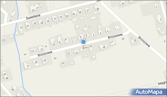 Osiedle Poznańskie, Brzozowa, 20, mapa Osiedle Poznańskie