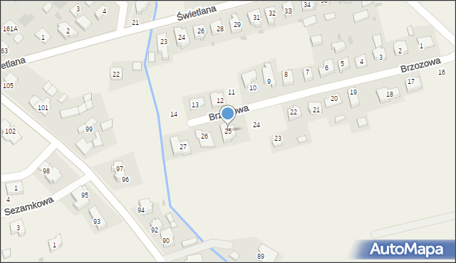 Osiedle Poznańskie, Brzozowa, 25, mapa Osiedle Poznańskie