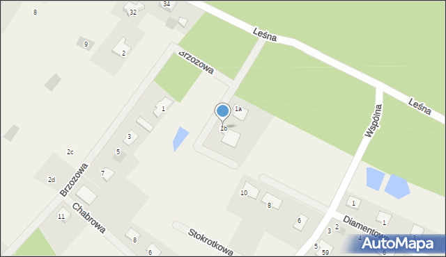 Osiek nad Wisłą, Brzozowa, 1b, mapa Osiek nad Wisłą