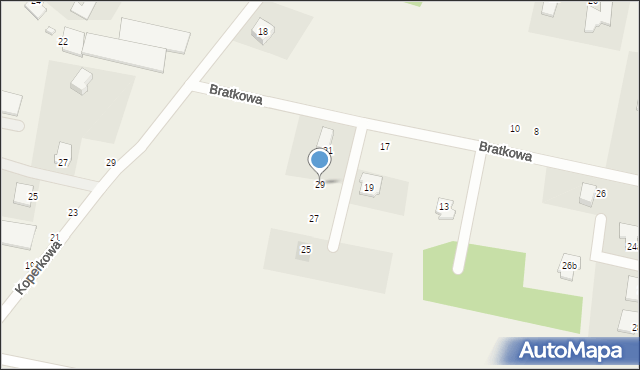 Osielsko, Bratkowa, 29, mapa Osielsko