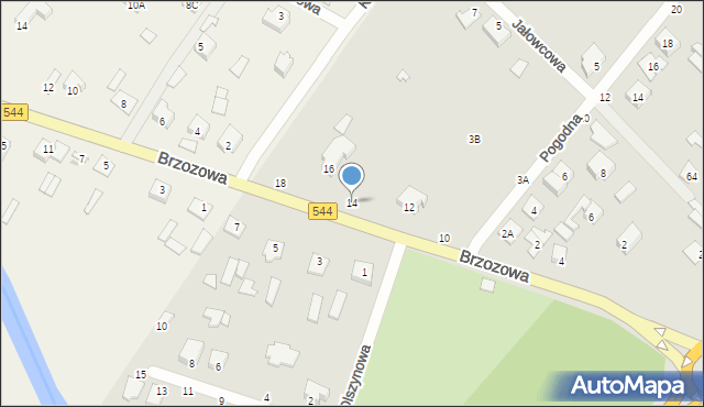 Ostrołęka, Brzozowa, 14, mapa Ostrołęka