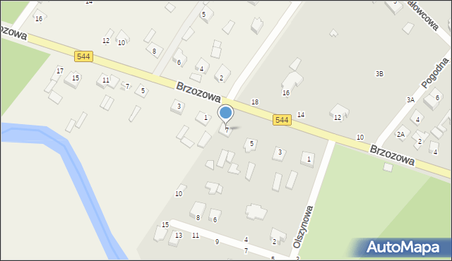 Ostrołęka, Brzozowa, 7, mapa Ostrołęka