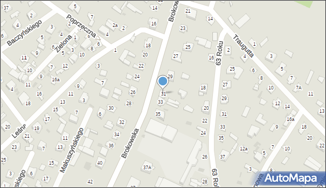 Ostrów Mazowiecka, Brokowska, 31, mapa Ostrów Mazowiecka