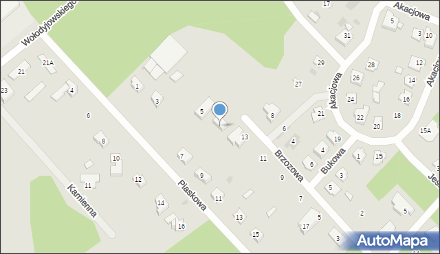 Ostrów Mazowiecka, Brzozowa, 15, mapa Ostrów Mazowiecka