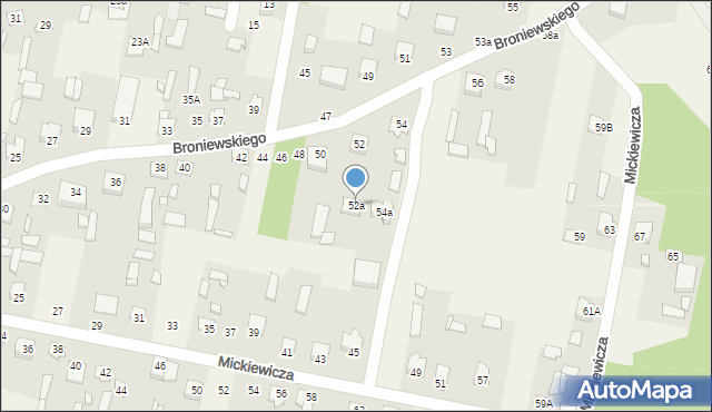 Ostrówek, Broniewskiego Władysława, 52a, mapa Ostrówek